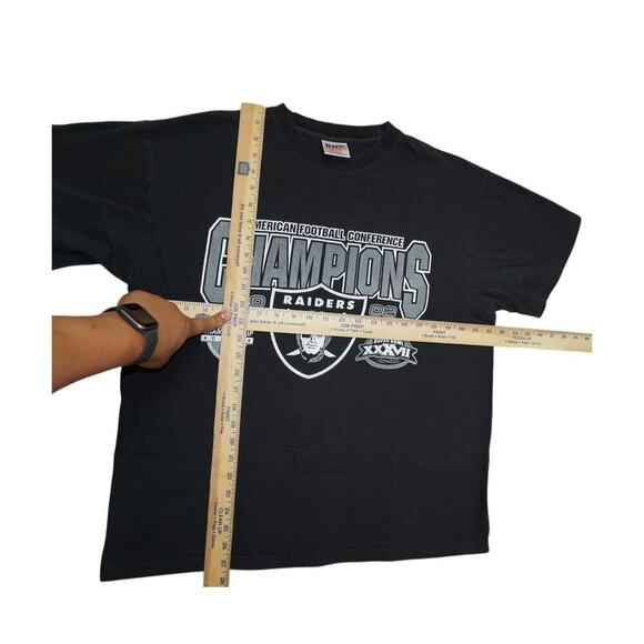 Vintage 2002 Raiders AFC Champions Super Bowl XXXVII Tee – Size XL - Picture 2 of 4